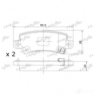 Тормозные колодки дисковые, комплект FRIGAIR PD15.506 V6 F6KC 2477974 4058903099047 - Изображение 3