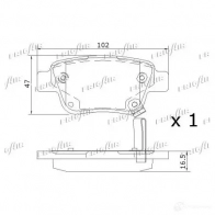 Тормозные колодки дисковые, комплект FRIGAIR 2477972 PD15.504 4058903099023 3DT7 RAT - Изображение 3