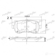 Тормозные колодки дисковые, комплект FRIGAIR PD18.508 4058903099405 2478010 R5 9BZ5 - Изображение 4