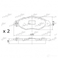 Тормозные колодки дисковые, комплект FRIGAIR ODT R8 4058903098392 PD03.506 2477888 - Изображение 2