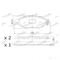Тормозные колодки дисковые, комплект FRIGAIR ODT R8 4058903098392 PD03.506 2477888 - Изображение 3