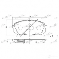 Тормозные колодки дисковые, комплект FRIGAIR PD33.501 4058903100071 Q QRK8 2478078 - Изображение 2