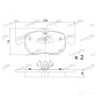 Тормозные колодки дисковые, комплект FRIGAIR PD07.503 V 53ZJ7 4058903098774 2477936 - Изображение 2