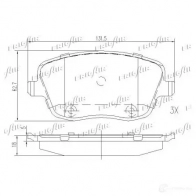 Тормозные колодки дисковые, комплект FRIGAIR PD10.517 V K3FA5 1424291101 4058903113279 - Изображение 3