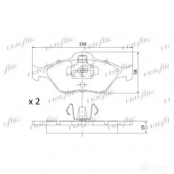 Тормозные колодки дисковые, комплект FRIGAIR PD05.502 2 Q4UF 2477924 4058903098682 - Изображение 2