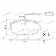 Тормозные колодки дисковые, комплект FRIGAIR 2477905 6L 6G1 4058903098569 PD04.517 - Изображение 2