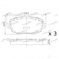 Тормозные колодки дисковые, комплект FRIGAIR 2477905 6L 6G1 4058903098569 PD04.517 - Изображение 3