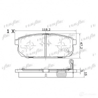 Тормозные колодки дисковые, комплект FRIGAIR 4058903100118 Q51 9A PD33.505 2478082 - Изображение 3