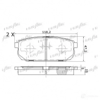 Тормозные колодки дисковые, комплект FRIGAIR 4058903100118 Q51 9A PD33.505 2478082 - Изображение 4