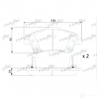 Тормозные колодки дисковые, комплект FRIGAIR 2477969 HGA T52 4058903098996 PD15.501 - Изображение 2