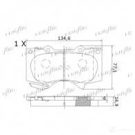 Тормозные колодки дисковые, комплект FRIGAIR PD16.504 2477998 Q3OFS XF 4058903099283 - Изображение 3
