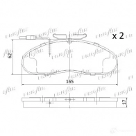 Тормозные колодки дисковые, комплект FRIGAIR WSHM USY 2478036 PD21.502 4058903099665 - Изображение 2