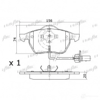 Тормозные колодки дисковые, комплект FRIGAIR 4058903098941 2477958 133E4 L7 PD10.505 - Изображение 2
