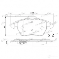 Тормозные колодки дисковые, комплект FRIGAIR 96OUQU 2 PD10.504 4058903098934 2477957 - Изображение 4