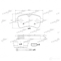 Тормозные колодки дисковые, комплект FRIGAIR PD04.542 4058903113170 QXAO 4S 1424291088 - Изображение 2