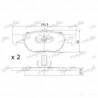 Тормозные колодки дисковые, комплект FRIGAIR 4058903098620 K91 AKL2 PD04.523 2477910 - Изображение 2