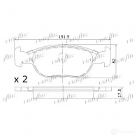 Тормозные колодки дисковые, комплект FRIGAIR 4058903098620 K91 AKL2 PD04.523 2477910 - Изображение 3