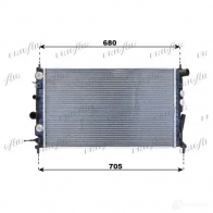 Радиатор охлаждения двигателя FRIGAIR 0107.3096 I73XV8W Opel Vectra (B) 2 Универсал 2.6 i V6 (F35) 170 л.с. 2000 – 2003 2111. 0096