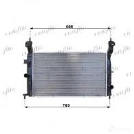 Радиатор охлаждения двигателя FRIGAIR 0107.3094 764LV Opel Meriva (A) 1 2003 – 2010 2111.009 4