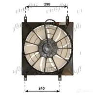 Вентилятор радиатора FRIGAIR U2RN7 0504.2041 Fiat Sedici (FY) 1 Кроссовер 1.6 16V 120 л.с. 2006 – 2014 55 04.2041