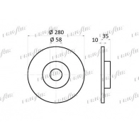 Тормозной диск FRIGAIR ZHV 5M40 DC06.106 1440550824 - Изображение 2