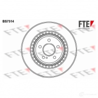 Тормозной диск FTE Mercedes E-Class (S211) 3 Универсал 6.2 E 63 AMG (2177) 514 л.с. 2006 – 2009 BS7514 4028569701400 Z D7PL