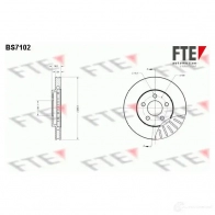 Тормозной диск FTE 4028569457659 Dodge Caravan 3 (NS) Минивэн 3.3 i 158 л.с. 1995 – 2001 bs7102 4GNE VWW