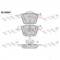 Тормозные колодки дисковые, комплект FTE 24012 BL1909A1 240 11 605010