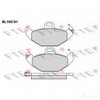 Тормозные колодки дисковые, комплект FTE BL1687A1 2196 4 Renault Laguna (K56) 1 Универсал 2.2 dT (K569) 113 л.с. 1996 – 2001 21965