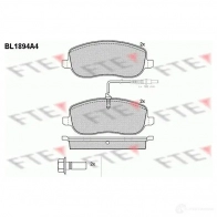 Тормозные колодки дисковые, комплект FTE 20267 BL1894A4 202 61 604991