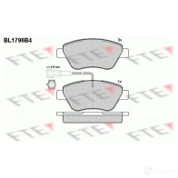 Тормозные колодки дисковые, комплект FTE BL1796B4 2 3705 604854 23706