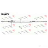 Трос ручника, стояночного тормоза FTE PG 3PH fbs02078 Skoda Fabia (6Y5) 1 Универсал 1.4 16V 80 л.с. 2006 – 2007 4028569478197