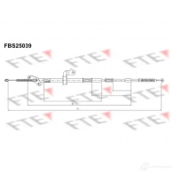 Трос ручника FTE 609609 7GHA K0 FBS25039 4028569765365