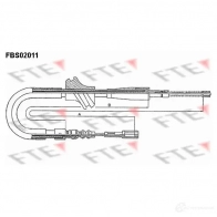 Трос ручника FTE FBS02011 3CJ U4 4028569000138 Audi 80