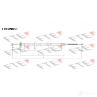 Трос ручника FTE FBS09080 Fiat Panda 4028569714998 ARB 61