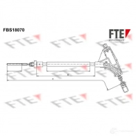 Трос ручника FTE PO2 1E FBS18070 Peugeot 406 1 (8E, 8F) Универсал 3.0 24V 190 л.с. 1996 – 2004 4028569715094