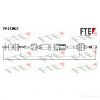 Трос сцепления FTE fks18024 4028569458052 F7 Z4GB4 Peugeot 406 1 (8B) Седан 2.0 16V 132 л.с. 1995 – 2004