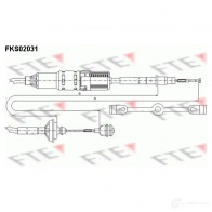 Трос сцепления FTE 4028569362786 Volkswagen Transporter B 56Y8 fks02031