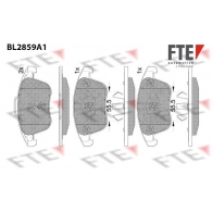 Тормозные колодки дисковые, комплект FTE Ford Mondeo 5 (CNG, CD) Седан 2.0 TDCi 4x4 150 л.с. 2014 – 2025 BL2859A1 Z8 BYK