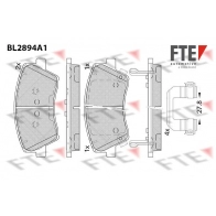 Тормозные колодки дисковые, комплект FTE HEZYUZ 3 Hyundai Elantra (AD) 6 Седан 1.6 128 л.с. 2016 – 2025 BL2894A1