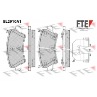 Тормозные колодки дисковые, комплект FTE ZN5PC U Kia Picanto (JA) 3 Хэтчбек 1.0 T GDi 100 л.с. 2017 – 2025 BL2910A1