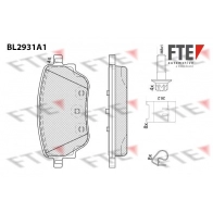 Тормозные колодки дисковые, комплект FTE Mercedes A-Class (W177) 4 Хэтчбек 2.0 A 220 4 matic (1745) 190 л.с. 2018 – 2024 Q OHXD BL2931A1