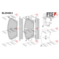 Тормозные колодки дисковые, комплект FTE BL2948A1 4W XNYE Kia Picanto (JA) 3 2017 – 2020