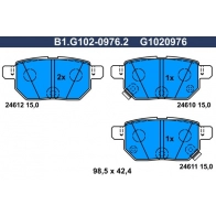 Тормозные колодки дисковые, комплект GALFER 1440635745 B1.G102-0976.2 G JCW1J7