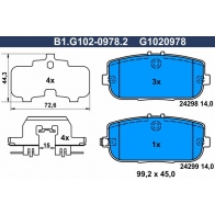 Тормозные колодки дисковые, комплект GALFER WRS XCT 1440635746 B1.G102-0978.2
