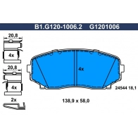 Тормозные колодки дисковые, комплект GALFER Mazda CX-7 (ER) 1 Кроссовер 2.2 MZR CD AWD 173 л.с. 2009 – 2013 B1.G120-1006.2 AP VDQ2
