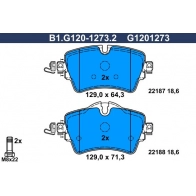 Тормозные колодки дисковые, комплект GALFER B1.G120-1273.2 U3VPO I 1440635760