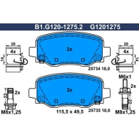 Тормозные колодки дисковые, комплект GALFER 1440635761 1I AOPCH B1.G120-1275.2