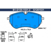 Тормозные колодки дисковые, комплект GALFER B1.G120-1531.2 5 DT1LO 1440635801