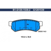 Тормозные колодки дисковые, комплект GALFER Chevrolet Lacetti 1 (J200) Седан 1.8 90 л.с. 2005 – 2009 3T 6KAK B1.G120-1539.2